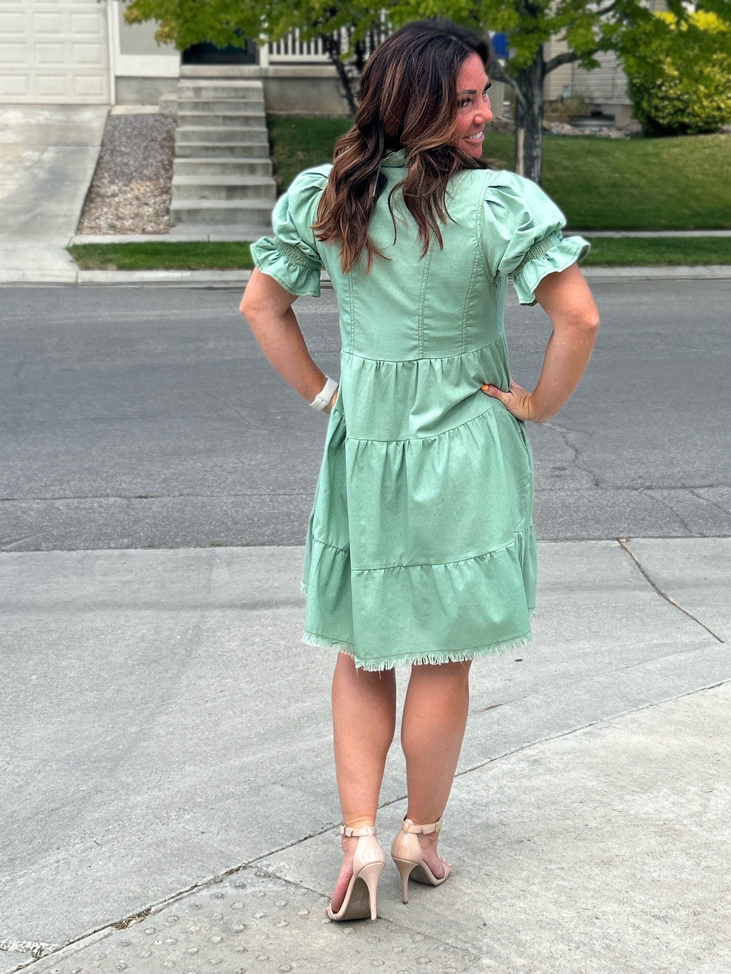 Sierra Sage Tiered Dress