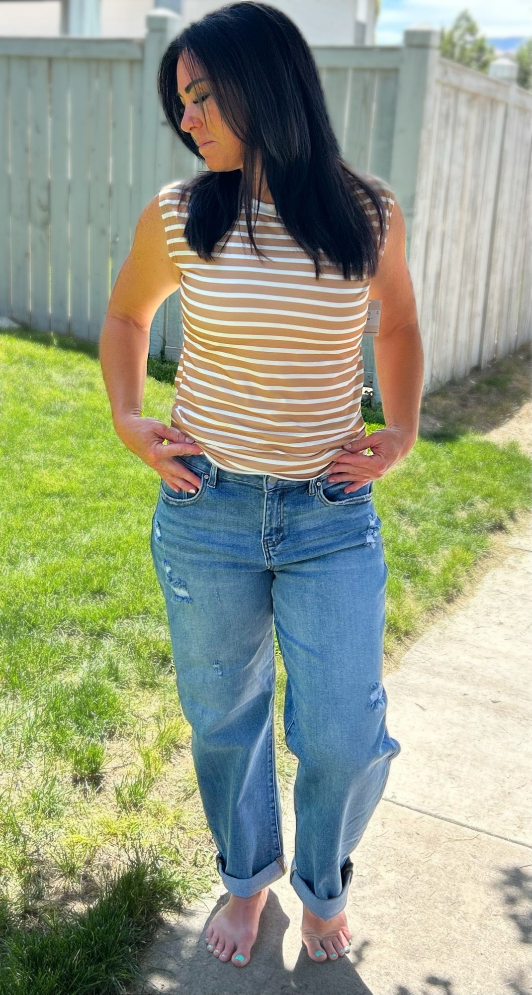Bryn Risen Barrel Jeans