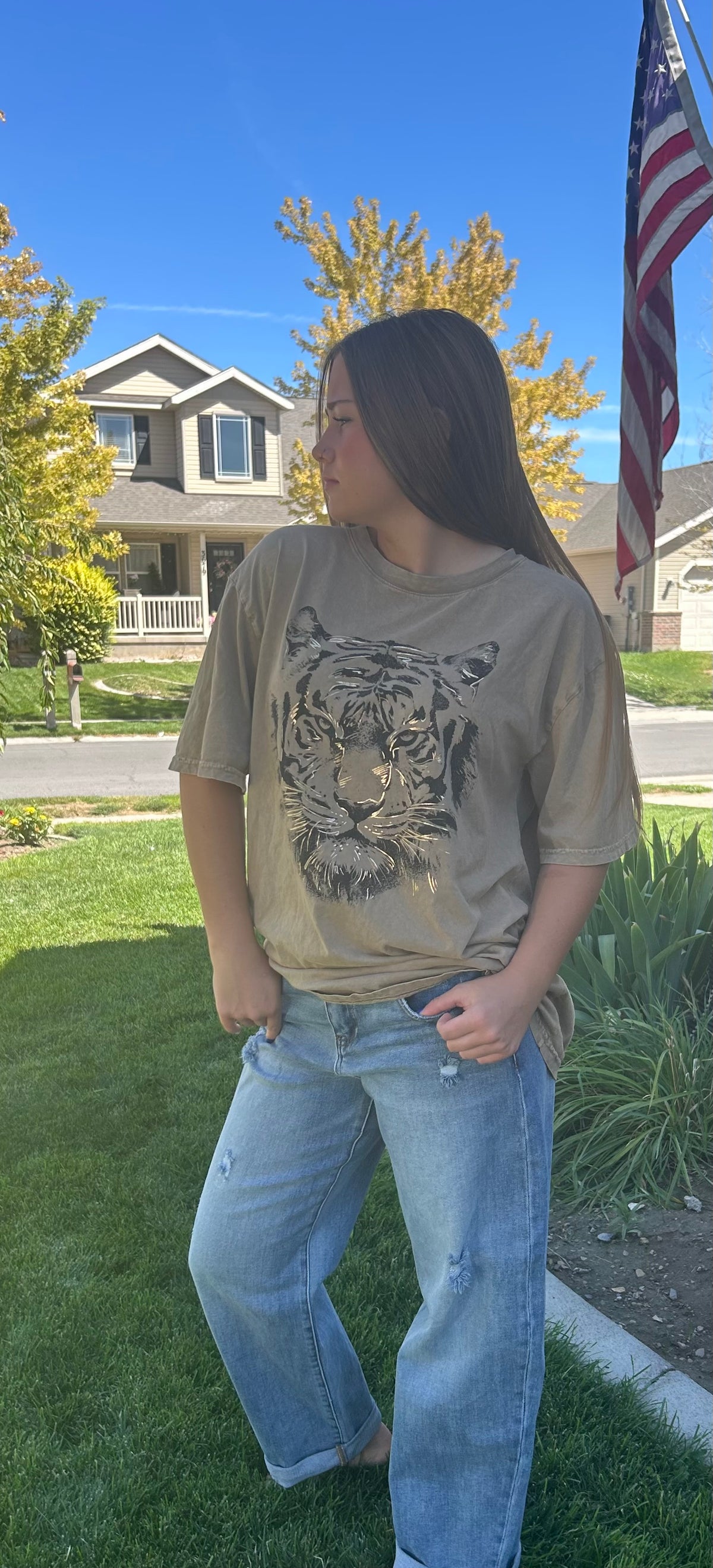 Madelyn Oversized Tiger Tee