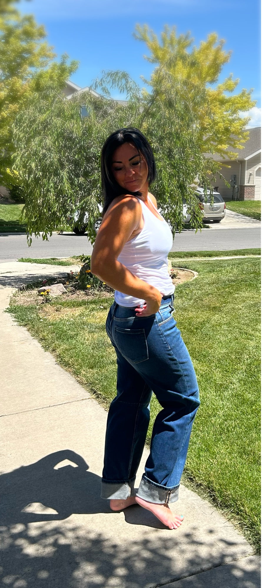 Chloe Risen Barrel Cuff Jeans
