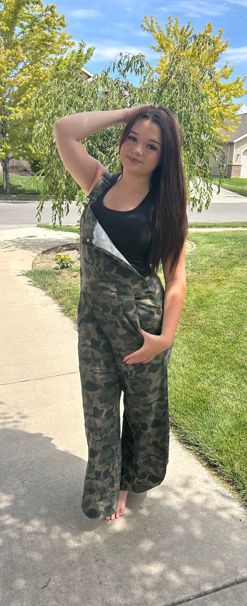 Jessica Camo Overalls