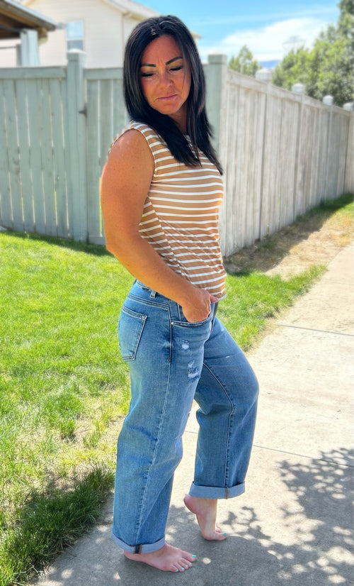 Bryn Risen Barrel Jeans