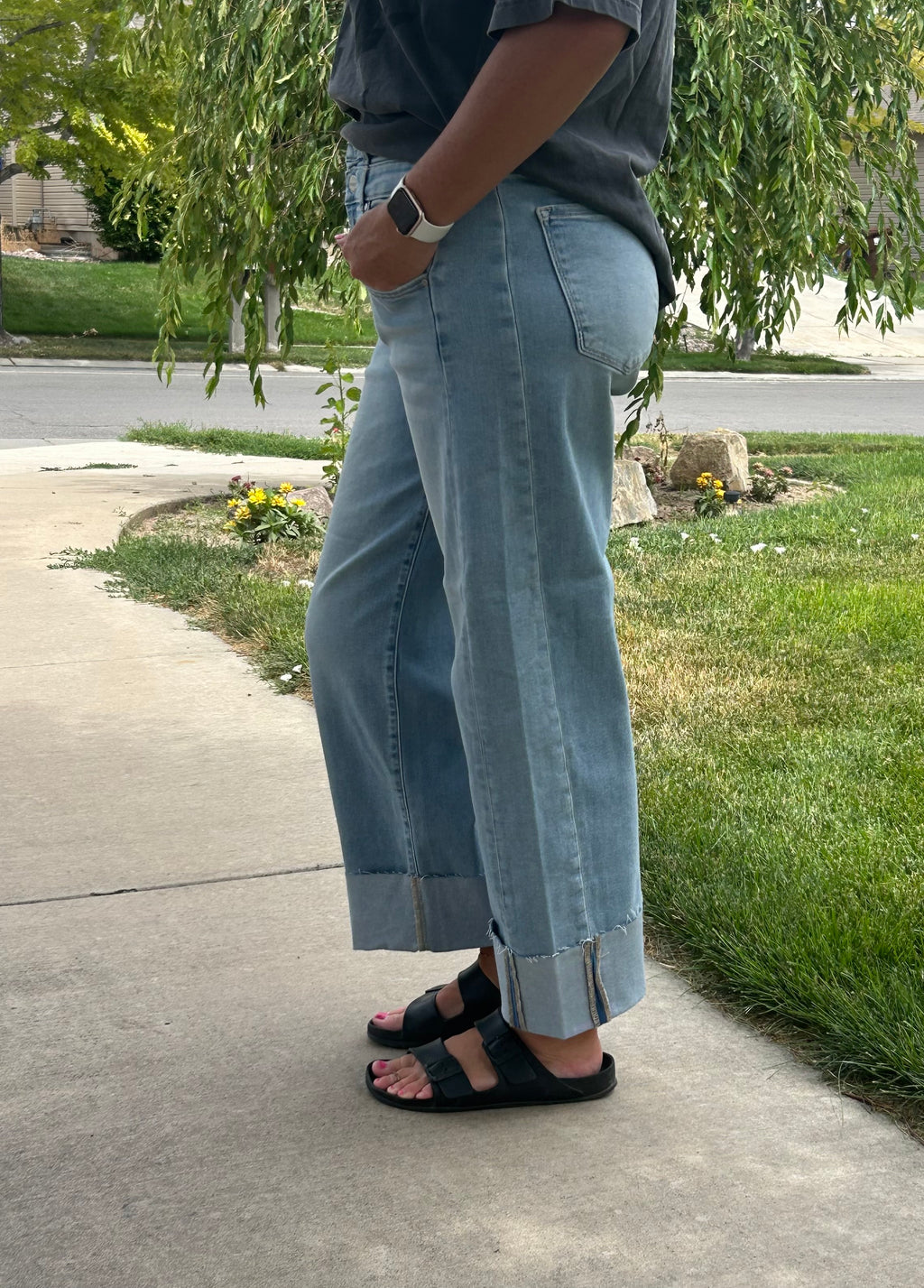 Kendall Risen Slouchy Crop Barrel Tall Girl Jeans