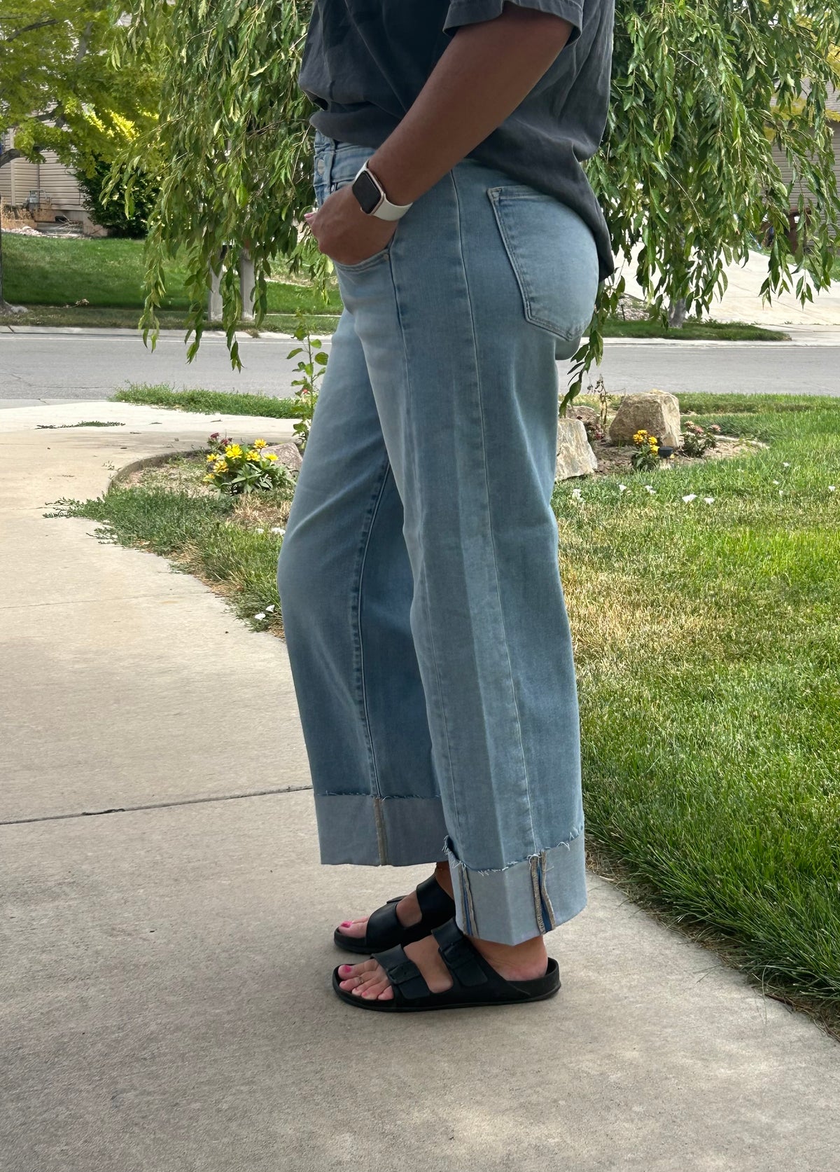 Kendall Risen Slouchy Crop Barrel Tall Girl Jeans