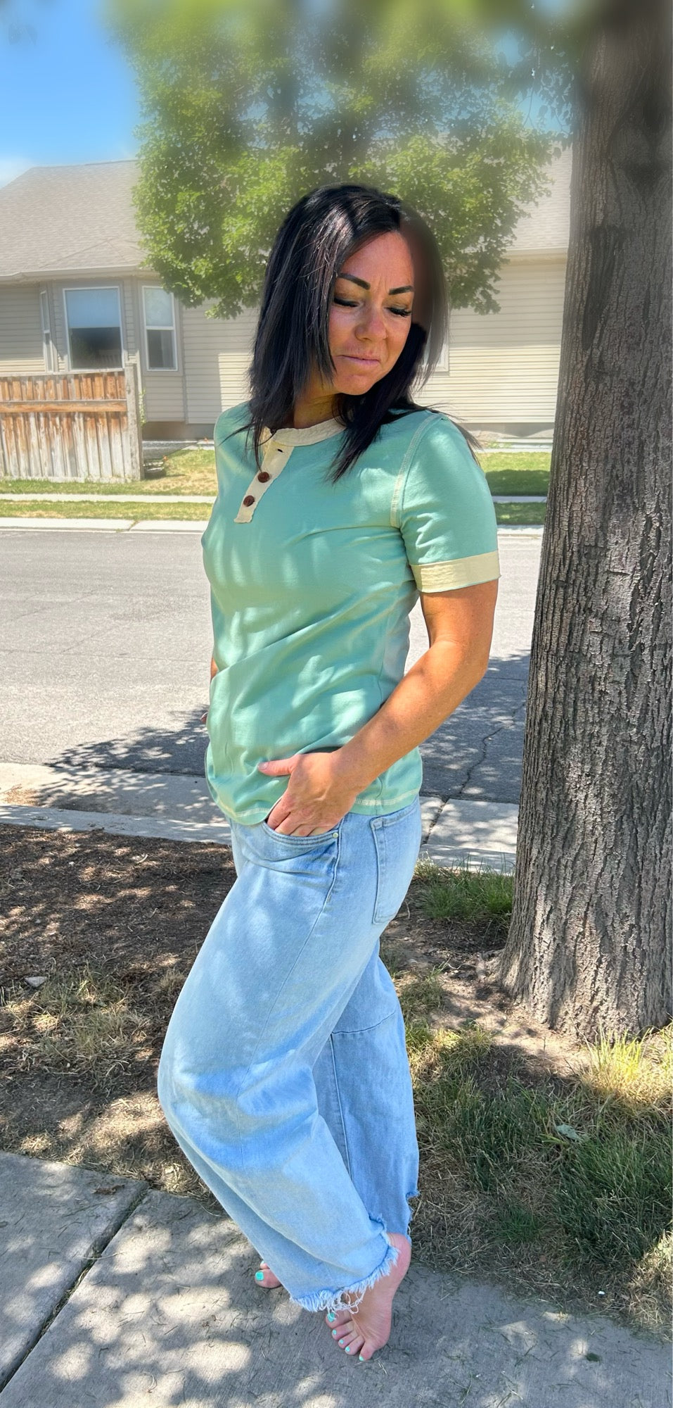 Ashley Risen Barrel Jeans