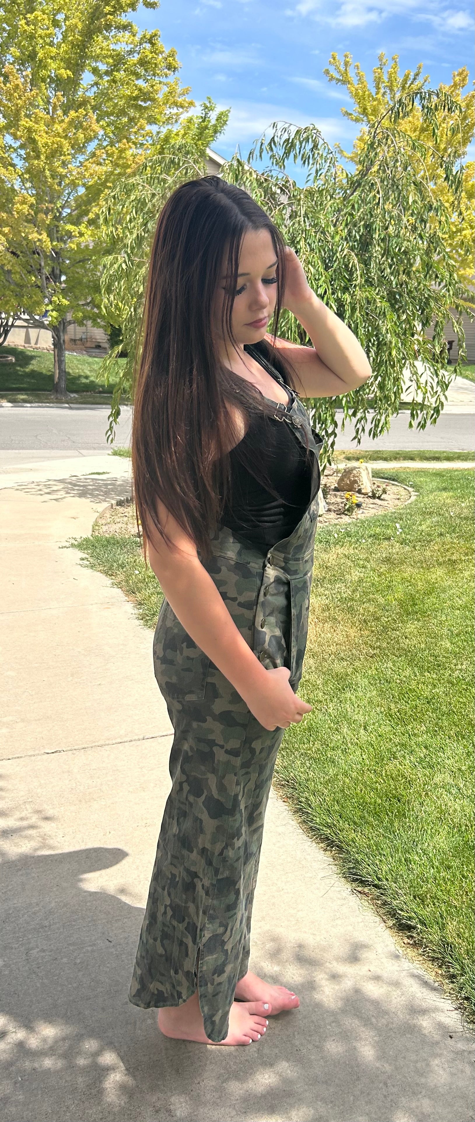 Jessica Camo Overalls