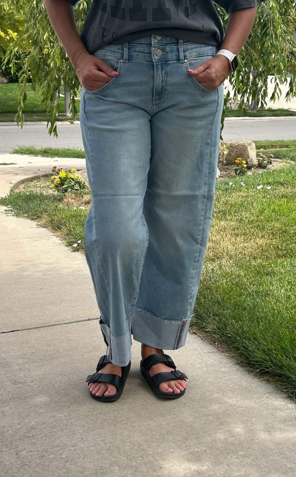 Kendall Risen Slouchy Crop Barrel Tall Girl Jeans