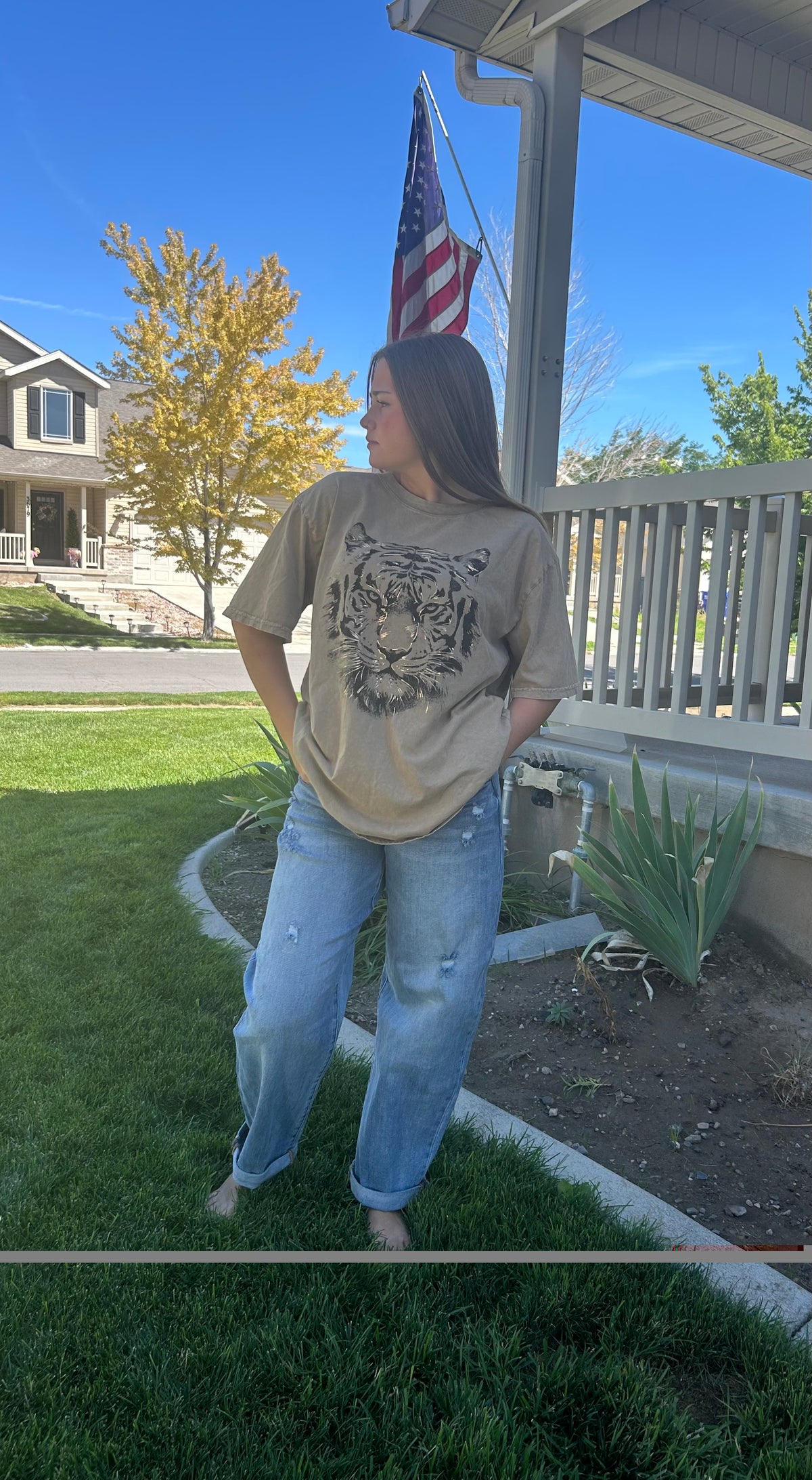 Madelyn Oversized Tiger Tee