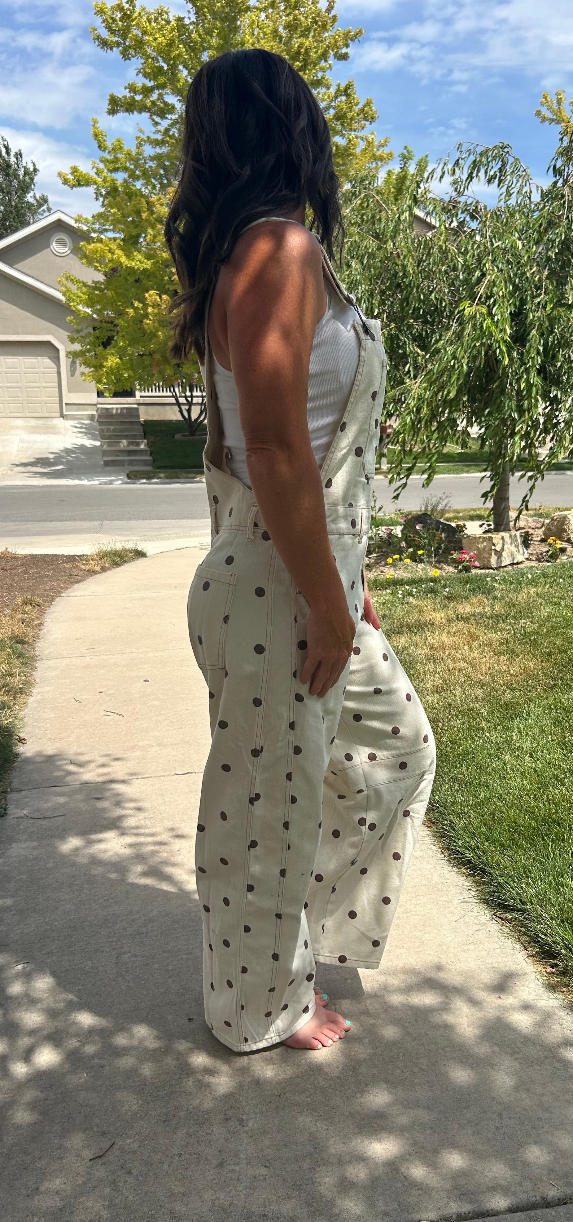 Addy Polk A Dot Overalls